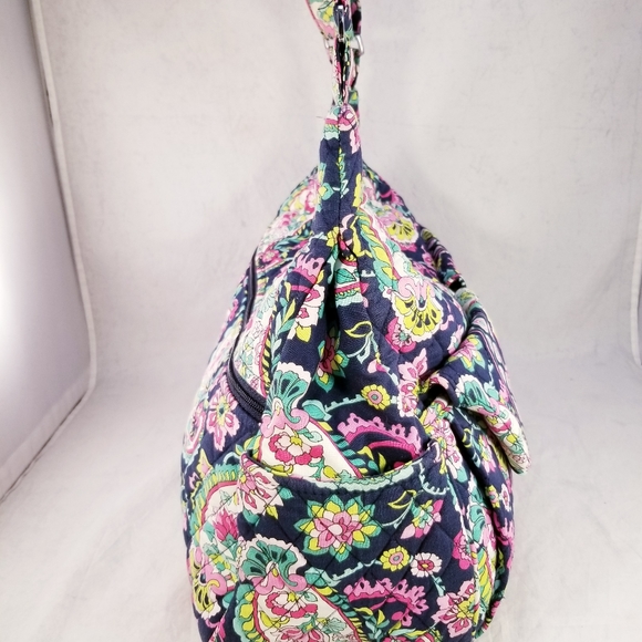 VERA BRADLEY TULIP GARDENIA POPPY FLOWERS PAISLEY TOTE SHOPPER SHOULDER BAG PURS - Picture 6 of 10